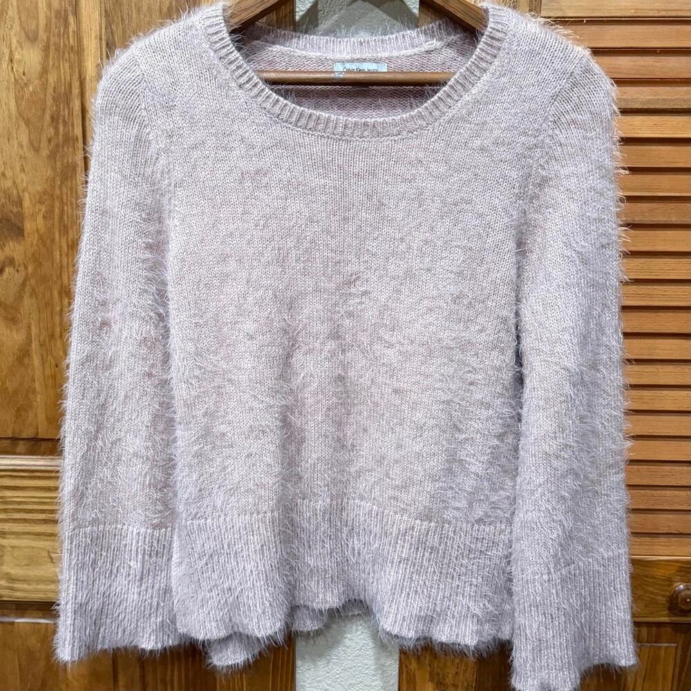 Calvin Klein fuzzy oversize pink sweater, size